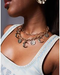 South Beach - Collar Grueso Con Charms Celestiales De - Lyst