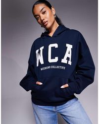 ASOS - Weekend Collective Hoodie Co-ord With Varsity Logo - Lyst
