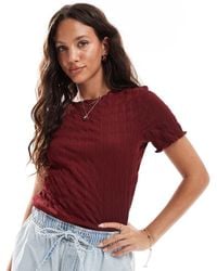 Vero Moda - T-Shirt Met Korte Mouwen En Textuur - Lyst