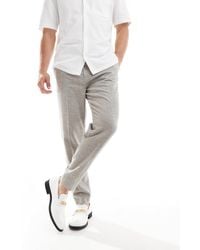 ASOS - – elegante, schmal zulaufende hose aus wollmix - Lyst