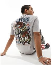 River Island - T-shirt avec imprimé serpent au dos - clair - Lyst
