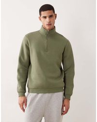 ASOS - Essentials Half Zip Sweatshirt - Lyst