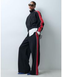 ASOS - Pique Sporty Panel joggers - Lyst