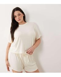 ASOS - Asos Design Curve Mix & Match Ribbed Pajama Flippy Shorts - Lyst
