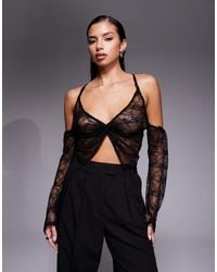 Liquor N Poker - Onyx Bell Sleeve Top - Lyst