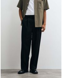 ASOS - Wide Leg Tailored Trousers With Front Pleats - Lyst