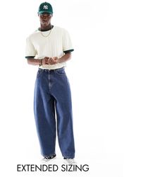ASOS - Jeans a palloncino oversize lavaggio medio - Lyst