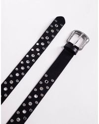 ASOS - Ceinture style western en similicuir avec strass et clous - Lyst