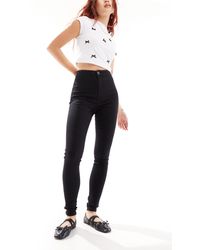 Noisy May - Ella Super High Waisted Skinny Jeans - Lyst