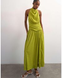 TOPSHOP - Dropped Waist Halter Maxi Dress - Lyst