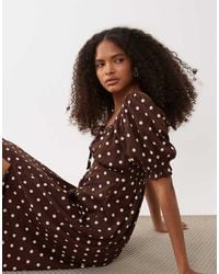 Miss Selfridge - Spun Puff Sleeve Maxi Dress - Lyst