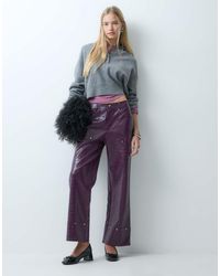 laagam - Elwyn Textured Wide Leg Pants - Lyst