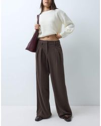 ONLY - Wide Leg Tailored Trousers With Pleat Detail - Lyst