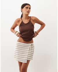Mango - Teen Tie Side Mini Skirt Co-ord - Lyst