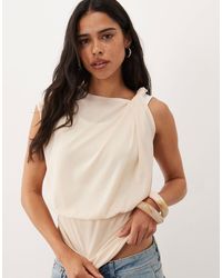 ASOS - Short Sleeve Double Layer Sheer Stretch Top - Lyst