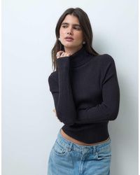Collusion - Knit Ribbed Turtle Neck Sweater - Lyst