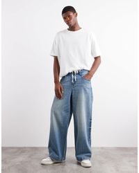 ASOS - Super baggy Fit Jeans With Embroidered Back Pocket - Lyst