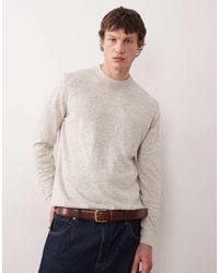 Barbour - Flaxby Linen Blend Crew Neck Knit Jumper - Lyst