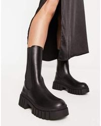 New Look - Bottines plates à semelle chunky crantée - Lyst