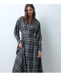 ASOS - Asos Design Tall Midi Shirt Dress With Nipped Waist - Lyst