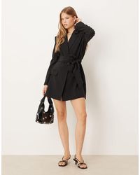 Pretty Lavish - Tie Waist Blazer Mini Dress - Lyst