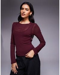 ASOS - Gauzy Sheer Double Layer Top - Lyst