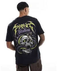 PRNT - Snake Skull Relaxed T-Shirt - Lyst