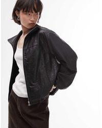 Mango - Capsule Soft Leather Bomber Jacket - Lyst