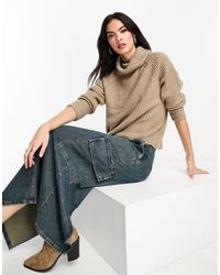 Brave Soul - Roll Neck Jumper With Oversized Cuff - Lyst