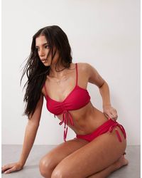 Aray - Textured Ruched Top Bikini Set - Lyst