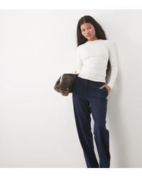 ASOS - Petite Tailored Relaxed Straight Trousers - Lyst