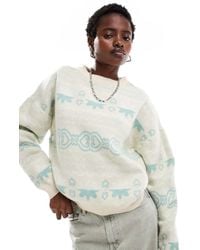 Daisy Street - Intarsia Fairsile Knit Crew Neck Jumper - Lyst