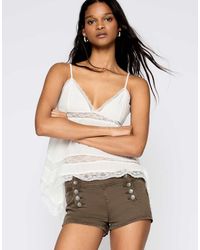 Bershka - Mini Button Shorts - Lyst