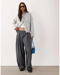 Brave Soul - Crew Neck Cardigan With Exposed Seam Detail - Lyst