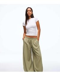 Bershka - Tall Rustic Sarouel Trousers - Lyst