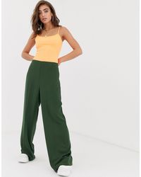 ASOS High Waist Pants with Wide Leg in 