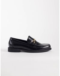 ASOS - Penny Loafers With Gold-tone Snaffles - Lyst
