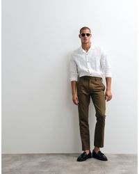 ASOS - Tailored Linen Rich Slim Trousers - Lyst