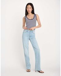 GOOD AMERICAN - Soft Tech Good True Straight Jeans - Lyst