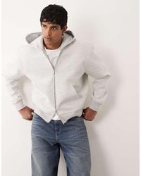 ASOS - Heavyweight Relaxed Boxy Zip-through - Lyst