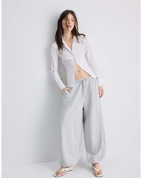 Stradivarius - Plush Jogger Trousers With Stoppers - Lyst