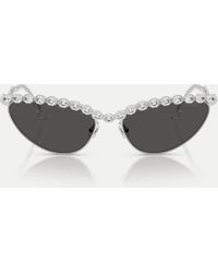 Swarovski - Occhiali Da Sole Cat-Eye Con Lenti Grigie - Lyst
