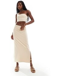 ASOS - Co-ord Set Reversible Slinky Bandeau Top And Column Maxi Skirt - Lyst