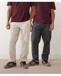 ASOS - 2 Pack Straight Chinos - Lyst