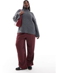 Pieces Plus - Pieces Curve Longline Jumper With High Neck - Lyst