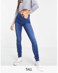 ONLY - Royal - jean skinny à taille haute - moyen délavé - Lyst
