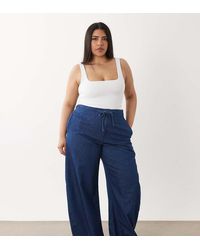 ASOS - Asos Design Curve Lightweight Pull On Barrel Pants - Lyst