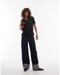 SELECTED - V Neck T-Shirt With Short Sleeves - Lyst