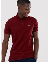 hollister red polo shirt