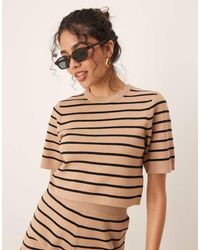 Brave Soul - Co-Ord Short Sleeve Knitted T-Shirt - Lyst